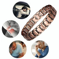 Mens PURE COPPER Bracelet Magnetic Therapy for Arthritis Pain Relief