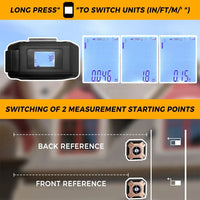 2-in-1 Digital Laser Tape Measure – 40m Range, Blue
