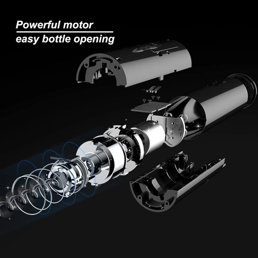 4-in-1 Electric Wine Opener Gift Set with Foil Cutter, Aerator and Vacuum Stopper