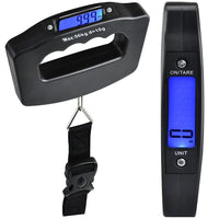 Digital Handheld Luggage Scale – 50kg Capacity, Black