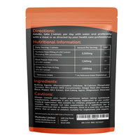 Turmeric Curcumin Tablets 7,260mg + Ginger + Black Pepper - 120 Tablets UK Made