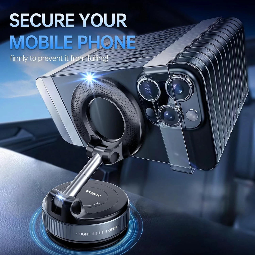 MagSage Magnetic Phone Holder - For iPhone and Android - Car Smartphone Stand, 360°