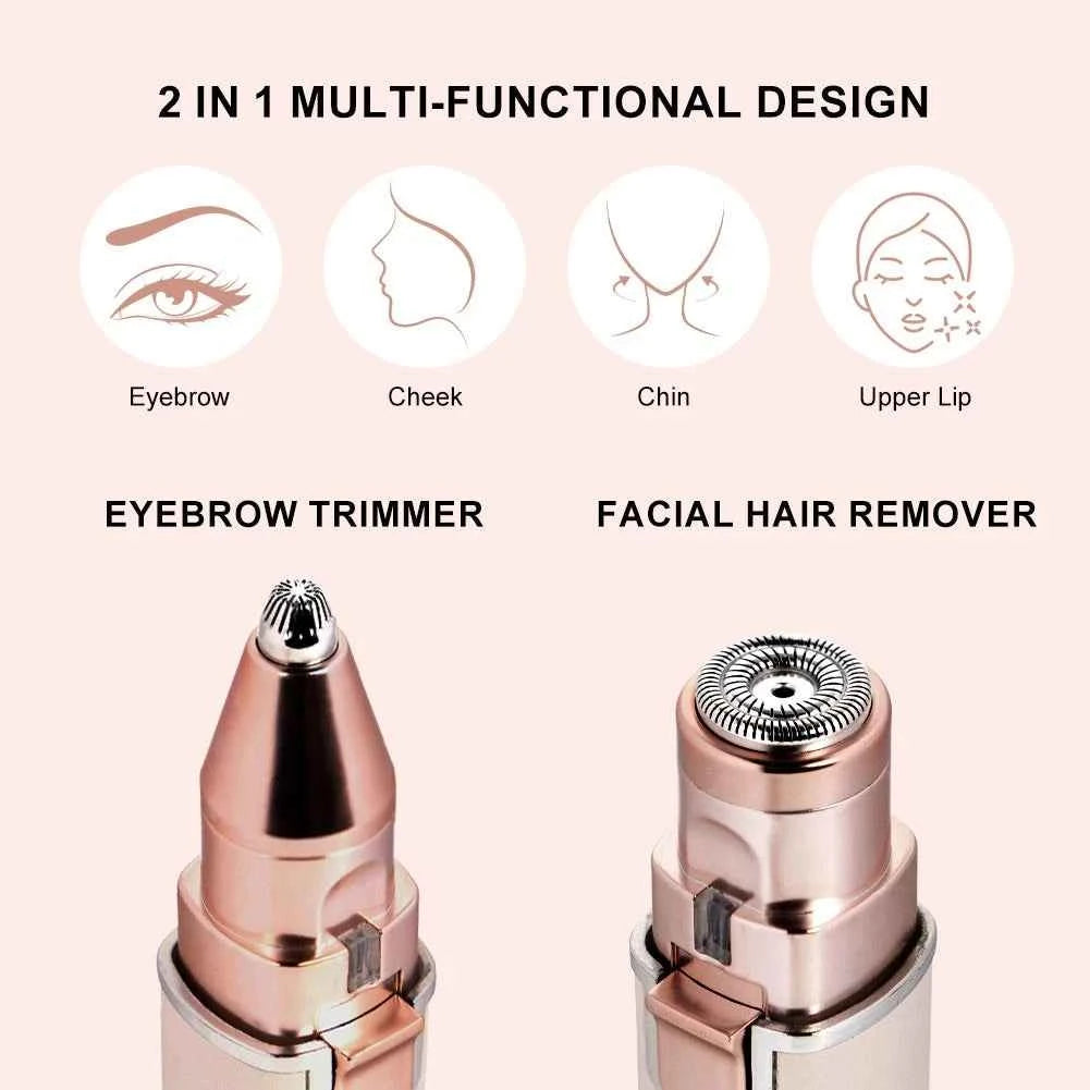Hatteker Solimpia 2-in-1 Facial Epilator & Eyebrow Shaver for Women | USB-C Rechargeable Hair Remover