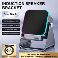 5-in-1 Wireless Induction Speaker with Adjustable Phone Stand