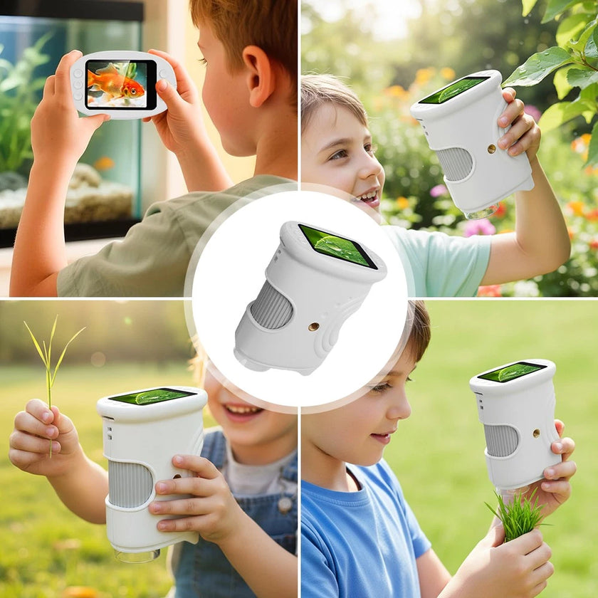 1000x Rechargeable Handheld Digital Microscope with 2-Inch Screen