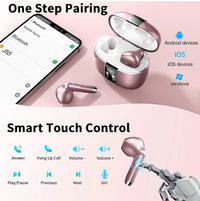 Bluetooth 5.4 Wireless Earbuds - Colour Rose Gold