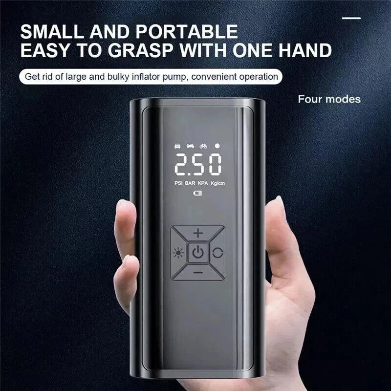 Cordless USB Rechargeable Digital Tyre Inflator Air Pump