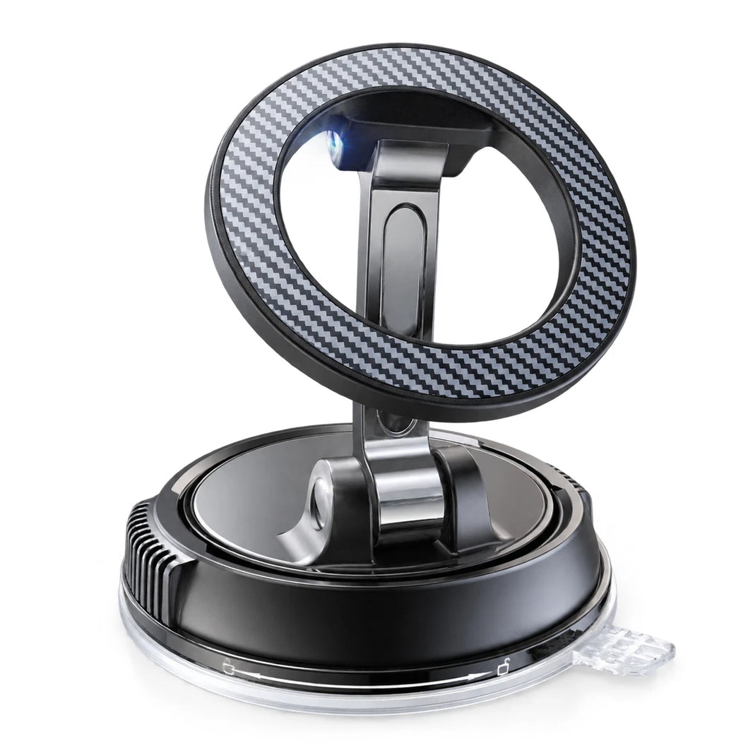 Foldable Magnetic Car Phone Holder – 360° Rotating Suction Mount