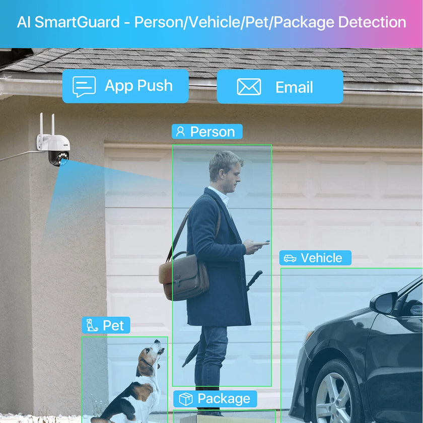 ZOSI 3MP PTZ Wireless Camera Outdoor WIFI IP CCTV Security Camera Smart IR HD
