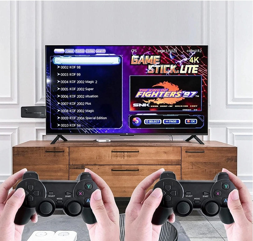 35000+ Retro Video Games Console - 4K HD TV Game Stick inc 2 Wireless Controllers