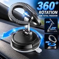 Foldable Magnetic Car Phone Holder – 360° Rotating Suction Mount