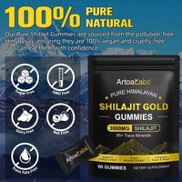 Pure Himalayan Shilajit Gold Gummies 3000MG 60 Gummies