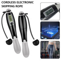 Cordless Skipping Rope for Fitness - Digital LCD Display