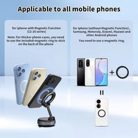 Foldable Vacuum Magnetic Car Phone Holder 360° Rotating Suction Cup Phone Mount