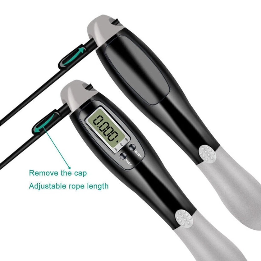 Cordless Skipping Rope for Fitness - Digital LCD Display