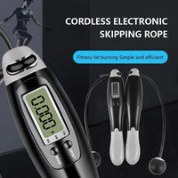 Cordless Skipping Rope for Fitness - Digital LCD Display