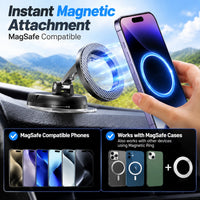 Foldable Magnetic Car Phone Holder – 360° Rotating Suction Mount