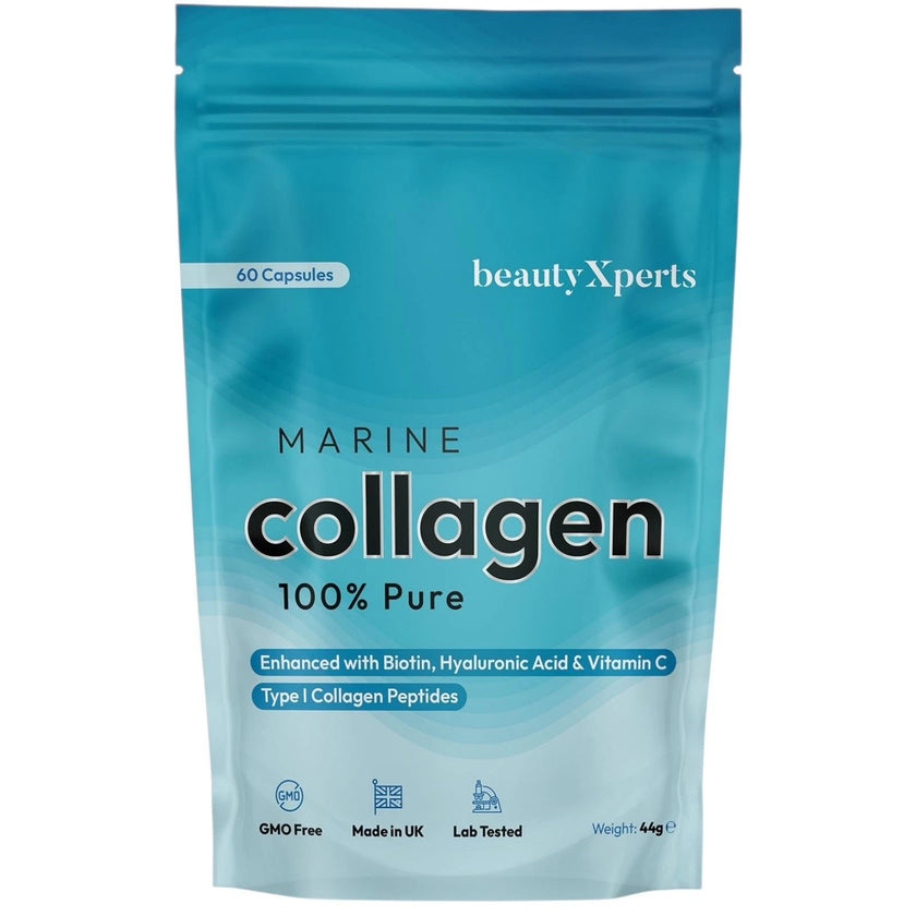 Marine Collagen Capsules with Biotin, Vitamin C & Hyaluronic Acid | 60 Capsules | UK Made