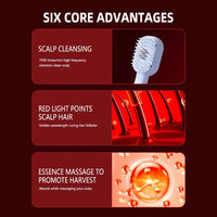 Rechargeable Scalp Massage Comb for Hair Growth, Red Light Therapy, Brush Head Massager