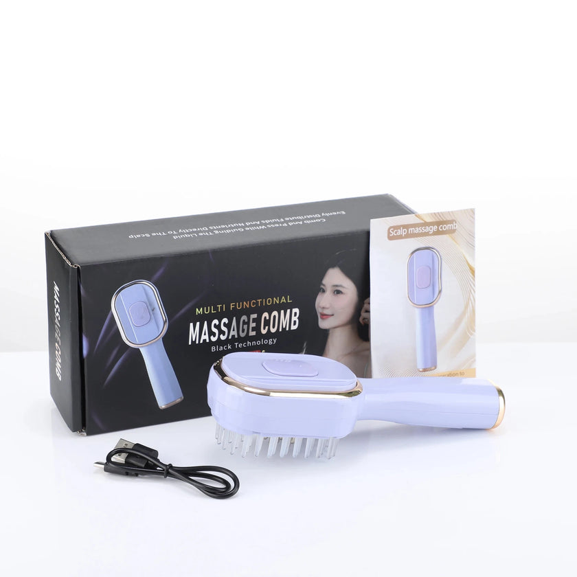Rechargeable Scalp Massage Comb for Hair Growth, Red Light Therapy, Brush Head Massager