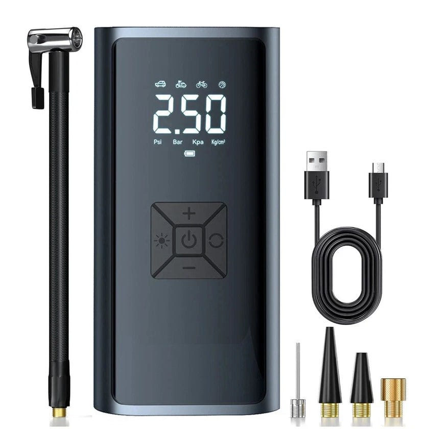 Cordless USB Rechargeable Digital Tyre Inflator Air Pump